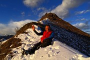 Tramonto invernale sul MONTE GIOCO (1366 m) il 3 marzo 2016 